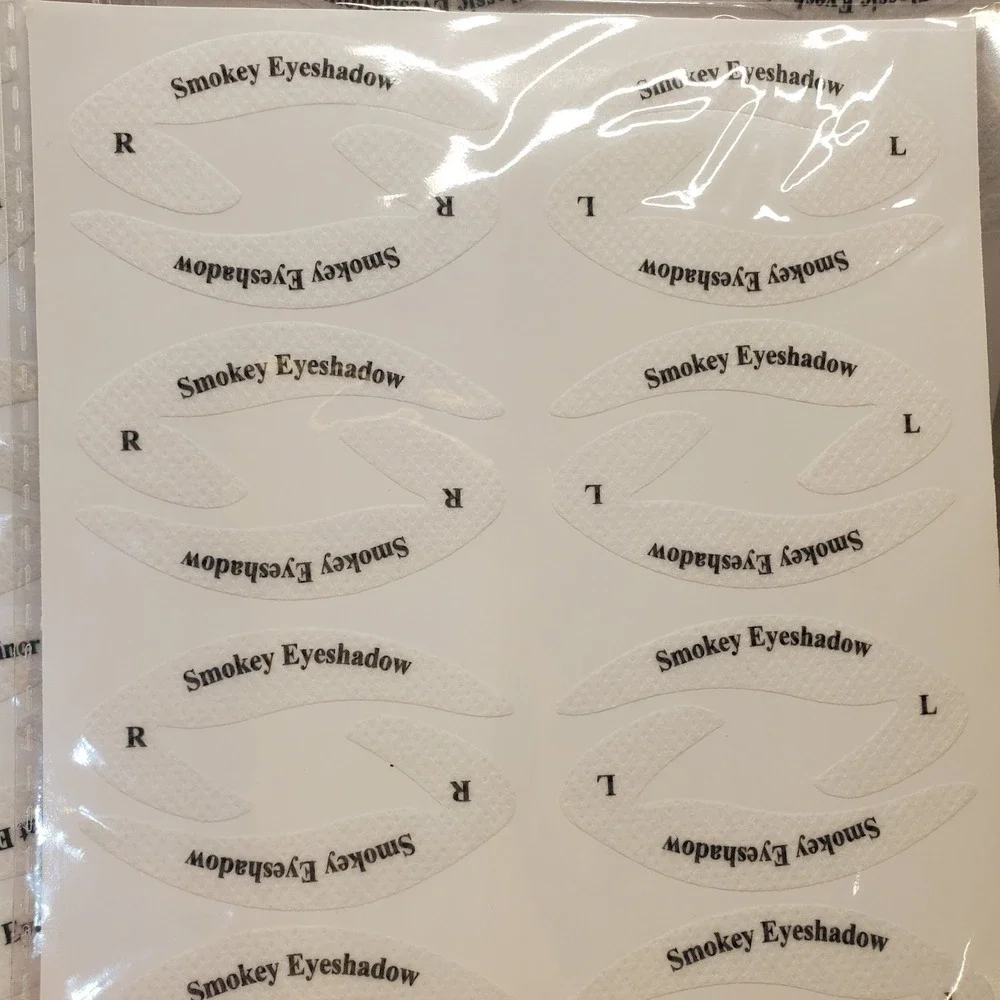 NEW 16 Sheets Eye Styling Makeup Party Stencil Guide Eyeliner Eyebrow Template